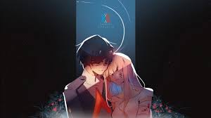 These wallpapers work great as both lock screen and screensaver wallpapers, and all of them are completely free to download. Darling In The Franxx Zero Two Hiro With Background Of Black And Blue Hd Anime Wallpapers Hd Wallpapers Id 42379