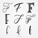 Hand lettering F | 9 ways to draw a "F"
