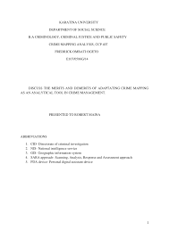 Pdf Crime Mapping As A Tool In Crime Analysis For Crime Management