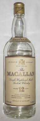 Old Label Macallan 12 Year Old Empty Scotch Whisky Bottle Rare Liter Size 1828378715