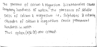 What causes hardness of water. The Salt That Causes Hardness In Water And That Liberates Carbon Dioxide On Heating Is