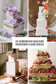 Wow what amazing and beautiful looking wedding cakes! 52 Gorgeous Square Wedding Cake Ideas Weddingomania