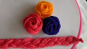 Lined with lovely wool felt on the inside. Amazing Hand Embroidery Rose Flower Design Trick Super Easy Woolen Flower Ideas Youtube Woolen Flower Hand Embroidery Flower Diy Crafts