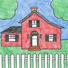 Image Result For Simple Drawing Of Farmhouse House Drawing For Kids Basic Drawing For Kids Drawing For Kids