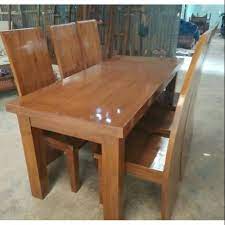 Kami juga menyediakan meja lipat portable untuk belajar, makan, pameran, dan untuk berjualan. Jual Meja Makan Kayu Trembesi Harga Murah Kursi 6 Shopee Indonesia