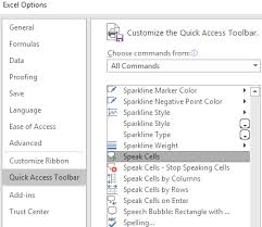 How To Use Excel S Speak Cells Feature