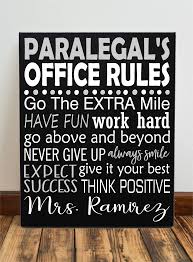 Office Rules For A Paralegal Or Lawyer Painted Canvas Sign Office Rules Paralegal Law Office Decor