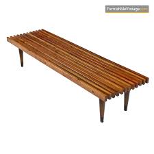 Located in new london, ct. Mid Century Modern Iconic Slat Bench Coffee Table