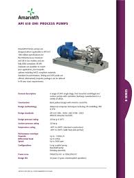 B Series API 610 OH1 Oil and Gas Process Pump Brochure RevA ...