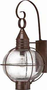 Secured by ring and back wall plate. Hinkley 2205sz Cape Cod 1 Light 26 Inch Outdoor Nautical Wall Sconce In Sienna Bronze Hin 2205sz
