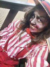 Displaying hearses at Midwest Haunted Rails in Mount Pleasant, Iowa