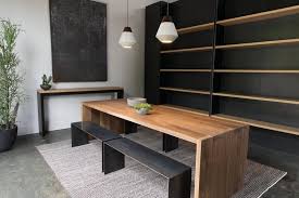 Waterfall Dining Table Walnut Dining Table Dining Table Contemporary Furniture