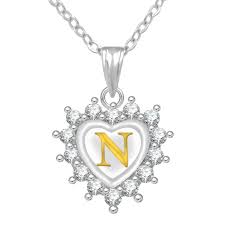 Download the perfect alphabet pictures. Buy Jewelscart Silver Plated Letter N Alphabet Brass Pendant Heart Locket In American Diamond For Men And Women With Chain At Amazon In