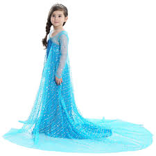 Kids Tulle Birthday Party Dresses Princess Elsa Christmas Evening Dress Tutu Girls Halloween Costume Fo Princess Halloween Costume Elsa Dress Princess Costumes