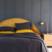 Free tutorial with pictures on how to make a bed headboard in 6 steps by decorating, embellishing, dyeing, and woodworking with sander, jigsaw, and glue. Velvet Slipcover For Half Moon Bedhead Velvet Slipcovers Bed Head Bedroom Headboard