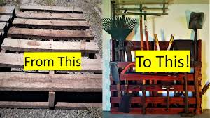 The initial steps involve cutting square pieces of wood and drilling holes into them. Pallet Tool Storage Youtube
