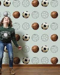 behang voetbal groen jongens voetbal slaapkamer jongens voetbal kamer jongens behang
