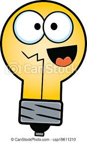 Draw them near the edge of the light bulb. Happy Cartoon Light Bulb Cute Cartoon Light Bulb With A Big Smile Canstock