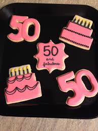 50th Birthday Cookie Cake Ideas 50th Birthday Sugar Cookies 50 And Fabulous Birthday Cookies Birthday Party Desserts 50th Birthday