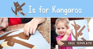 Kangaroo crafts for preschool and elementary children. Printable Letter K Craft K Is For Kangaroo Free Download