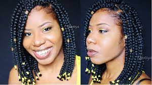 D I Y Bob Braids W Rubber Band Tips Teeday6 Youtube I have been seeing people rocking short bob braids with blunt rubber band tips and i have been. d i y bob braids w rubber band tips teeday6