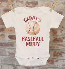 Amazon Com Daddy S Baseball Buddy Onesie Cute Boys Clothes Baby Shower Gift Funny Baby Clothes Baby Boy Outfit Creeper Onepiece Handmade Products