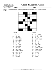 Free online and printable reading worksheets and resources: Worksheetworks Crossnumber Puzzle 2 Puzzles Games Of Mental Skill