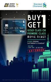 This article is more than 8 years old. Standard Chartered Buy 1 Free 1 Movie Ticket In Gsc Freebies My