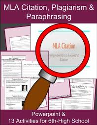 Mla Format Citation Lessons Mla Citation Mla Format Mla Citation Practice