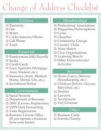 Change Of Address Checklist New Home Checklist Moving Tips Moving House