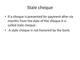 This page is about the meanings of the acronym/abbreviation/shorthand stale in the miscellaneous field in general and in the unclassified stale mostly used in an acronym unclassified in category miscellaneous that means stored terminated and lacking eligibility. Stale Cheque Means