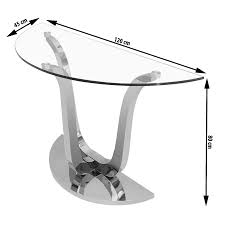 Find the perfect home furnishings at hayneedle, where you can buy online while you explore our room designs and curated looks for tips, ideas & inspiration to help you along the way. Naples Glass Semi Circle Console Table