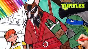 Teenage mutant ninja turtles coloring pages. Teenage Mutant Ninja Turtles Coloring Pages Splinter April And Leonardo How To Draw Youtube