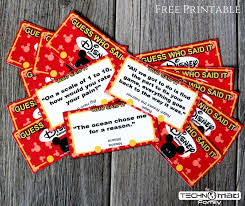 Here's looking at you, kid, we'll always have paris, and play it, sam, are among the memorable lines from the 1942 classic movie casablanca. Free Printable Disney Guess Who Said It Trivia Game Vol 1 The Technomad Family