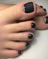 Paint them in a dark. Trendy Black Pedicure Designs Toenails Ideas Pedicure Designs Toenails Black Toe Nails Fall Toe Nails