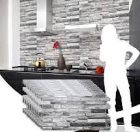 Dundee Deco GRAZPG7117-10 Grey Faux Stone PVC 3D Wall Panel, 3.2 ft X 1.6  ft (98cm X 50cm), Interior Design Wall Paneling Decor, 5.3 sq. ft. (0.49  sq. ...