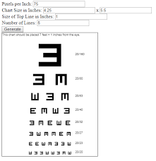 A Visual Acuity Chart Generator In Javascript This Could