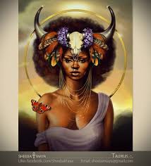 Taurus This Original Illustration By Sheeba Maya Part Of The Zodiac Series Taurus Is Available As A Sign African American Art Black Women Art Female Art