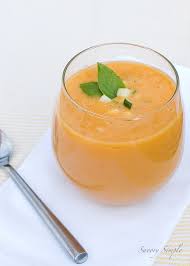 Peach Gazpacho Recipe Gazpacho Recipe Recipes Chilled Soup