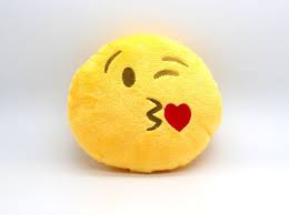 Kissy Face Plushmoji Plush Emoji Icon Pillow Emoji Pillows Plush Emoji Kiss Emoji