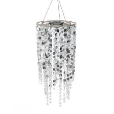 Villtak solar garden lights 2 pack, 180 led outdoor decorative solar firework lights, hanging fairy chandelier, solar powered string lights, diy starburst lights for wall yard pathway (warm white) $26.99. Silver Mirrored Outdoor Chandelier With Solar Lights Walmart Com Walmart Com