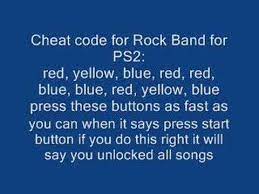 For gh3, codes (except for unlock all songs and unlock everything) can be toggled . Rock Band Cheat Ps2 And Wii Unlock All Songs Youtube