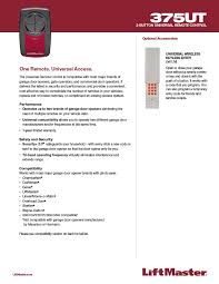 Liftmaster 375ut Transmitter Universal