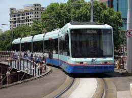 Sydney Light Rail Lrv2104 Arrives At Central Railway Light Rail Sydney City Subway Train