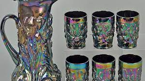 Most carnival glass patterns were given names that echoed the design, such as leaf and beads, starfish, pineapple and bow, beaded cable, peacock tails, persian medallion, open rose and fluffy peacock. Carnival Glass Identification And Value Guide