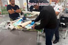 Cae uno en AICM con droga oculta en pinturas