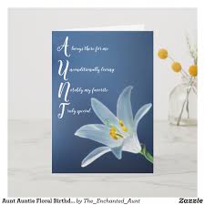 Birthday Message For Auntie English Aunt Auntie Floral Birthday Card Zazzle Com In 2020 Birthday Wishes For Aunt Birthday Card For Aunt Birthday Cards