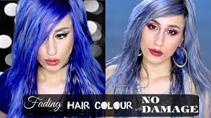 You can apply this remedy to dry hair daily using a spray gun. Fade Hair Colour With No Damage Fast New Grey Blue Hair Youtube