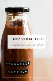 Rhabarber Ketchup Vegan Feines Gemuse Rezept In 2020 Ketchup Rhabarber Grillsauce