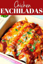 Learn How To Make Easy Chicken Enchiladas With A Cheesy Top Flavorful Spicy Chicken Enchiladas Easy Easy Chicken Enchilada Recipe Easy Chicken Dinner Recipes